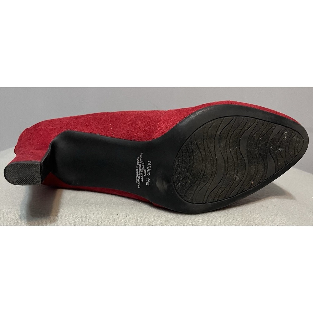IMPO TARRID Women's Scarlett Red Faux Suede Ankle Boots, Size 11M - Picture 8 of 11